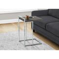 Daphnes Dinnette 25 in. Accent Table, Grey - Chrome Metal DA3067098